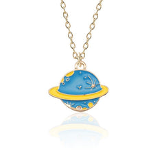 Load image into Gallery viewer, Buy 2 Get 1 Free Cartoon Enamel Rocket Astronaut Earth Star Moon Planet Pendant Necklace Women Jewelry Christmas Gifts Collares