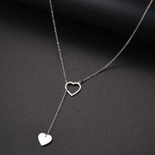 Load image into Gallery viewer, Long Pendant Heart-Shaped Necklaces Pendants For Women  Simple Design Necklace Stylish Stainless Steel Jewelry Party Gift
