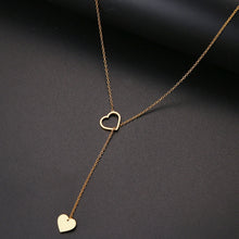 Load image into Gallery viewer, Long Pendant Heart-Shaped Necklaces Pendants For Women  Simple Design Necklace Stylish Stainless Steel Jewelry Party Gift