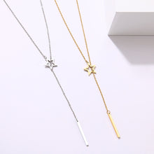 Carica l&#39;immagine nel visualizzatore di Gallery, CACANA Long Pendant Star Stick Necklaces Pendants For Women  Simple Design Necklace Stylish Stainless Steel Jewelry Party Gift