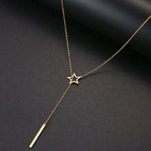Carica l&#39;immagine nel visualizzatore di Gallery, CACANA Long Pendant Star Stick Necklaces Pendants For Women  Simple Design Necklace Stylish Stainless Steel Jewelry Party Gift