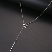 Carica l&#39;immagine nel visualizzatore di Gallery, CACANA Long Pendant Star Stick Necklaces Pendants For Women  Simple Design Necklace Stylish Stainless Steel Jewelry Party Gift