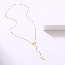 Load image into Gallery viewer, Long Pendant cross And Digital 8 Necklaces Pendants For Women  Simple Design Necklace Stylish Stainless Steel Jewelry