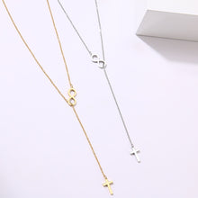 Load image into Gallery viewer, Long Pendant cross And Digital 8 Necklaces Pendants For Women  Simple Design Necklace Stylish Stainless Steel Jewelry