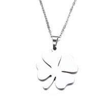 Carica l'immagine nel visualizzatore di Gallery, Stainless Steel Necklace For Women Man Lover's Clover Gold And Silver Color Pendant Necklace Engagement Jewelry