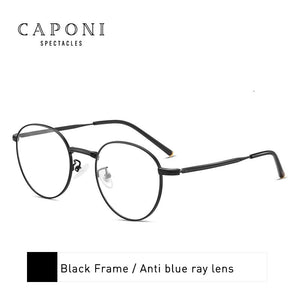 Anti Blue Light Glasses Women Titanium Frame Round Clear Computer Glasses Photochormic Optical Eyeglasses  New BF1820