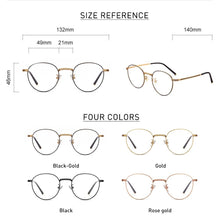 Load image into Gallery viewer, Anti Blue Light Glasses Women Titanium Frame Round Clear Computer Glasses Photochormic Optical Eyeglasses  New BF1820