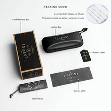 Load image into Gallery viewer, CAPONI Anti Blue Light Glasses Women Titanium Frame Round Clear Computer Glasses Photochormic Optical Eyeglasses 2023 BF1820