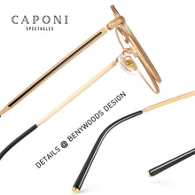 Load image into Gallery viewer, CAPONI Anti Blue Light Glasses Women Titanium Frame Round Clear Computer Glasses Photochormic Optical Eyeglasses 2023 BF1820