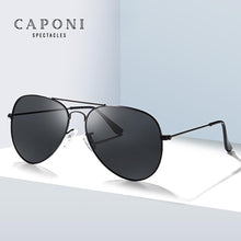 Carica l'immagine nel visualizzatore di Gallery, CAPONI Aviation Occhiali da sole da uomo Rivestimento polarizzato Lenti per guida sicura Occhiali da sole Design classico Tonalità di marca per le donne CP3025
