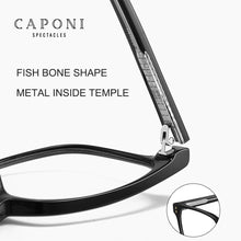Load image into Gallery viewer, CAPONI Blue Light Glasses Computer Eyeglasses Frames For Men Anti Blue Ray Clear Glass Transparent Frame Eyewear JF1922