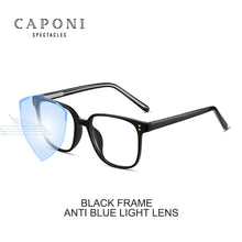 Load image into Gallery viewer, CAPONI Blue Light Glasses Computer Eyeglasses Frames For Men Anti Blue Ray Clear Glass Transparent Frame Eyewear JF1922