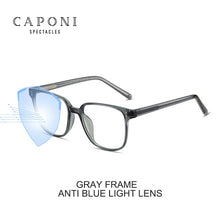 Load image into Gallery viewer, CAPONI Blue Light Glasses Computer Eyeglasses Frames For Men Anti Blue Ray Clear Glass Transparent Frame Eyewear JF1922