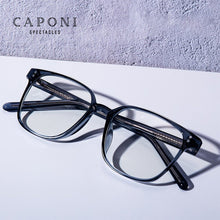 Load image into Gallery viewer, CAPONI Blue Light Glasses Computer Eyeglasses Frames For Men Anti Blue Ray Clear Glass Transparent Frame Eyewear JF1922