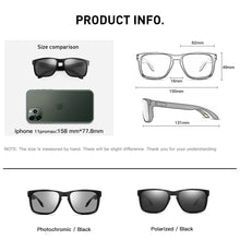 Load image into Gallery viewer, CAPONI Brand Driving Sunglasses Men Polarized 2022  Design Sun Glasses Pochromic Square TR Frame Black Men&#39;s Shades BS9417