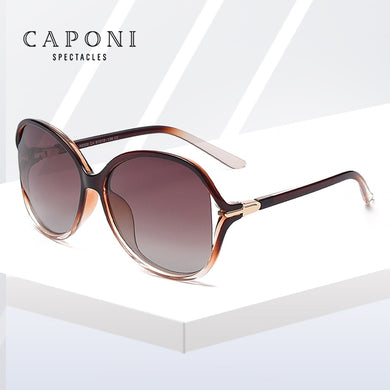 CAPONI Butterfly Sun Glasses Polarized Popular Full Frame Design Women's Sunglasses Anti Uv Ray Gradient Eyewear CP6008