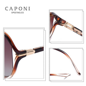 CAPONI Butterfly Sun Glasses Polarized Popular Full Frame Design Women's Sunglasses Anti Uv Ray Gradient Eyewear CP6008