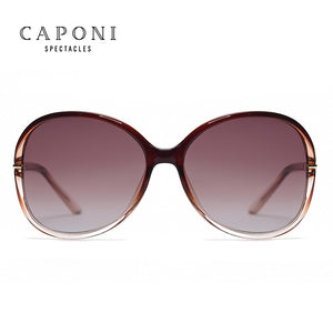 CAPONI Butterfly Sun Glasses Polarized Popular Full Frame Design Women's Sunglasses Anti Uv Ray Gradient Eyewear CP6008