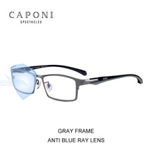 Load image into Gallery viewer, CAPONI Classic Square Titanium Glasses Frame For Men Anti Blue Ray Eyewear  Business Leisure Style Glasses JF9064