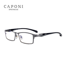 Load image into Gallery viewer, CAPONI Classic Square Titanium Glasses Frame For Men Anti Blue Ray Eyewear  Business Leisure Style Glasses JF9064