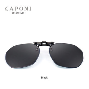 CAPONI Clip On Frame For Women Polarized Sunglasses Clip On Glasses Frame Flip Up Super Light Weight Packing Well CP3178