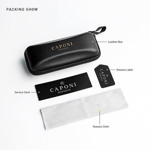 CAPONI Clip On Frame For Women Polarized Sunglasses Clip On Glasses Frame Flip Up Super Light Weight Packing Well CP3178