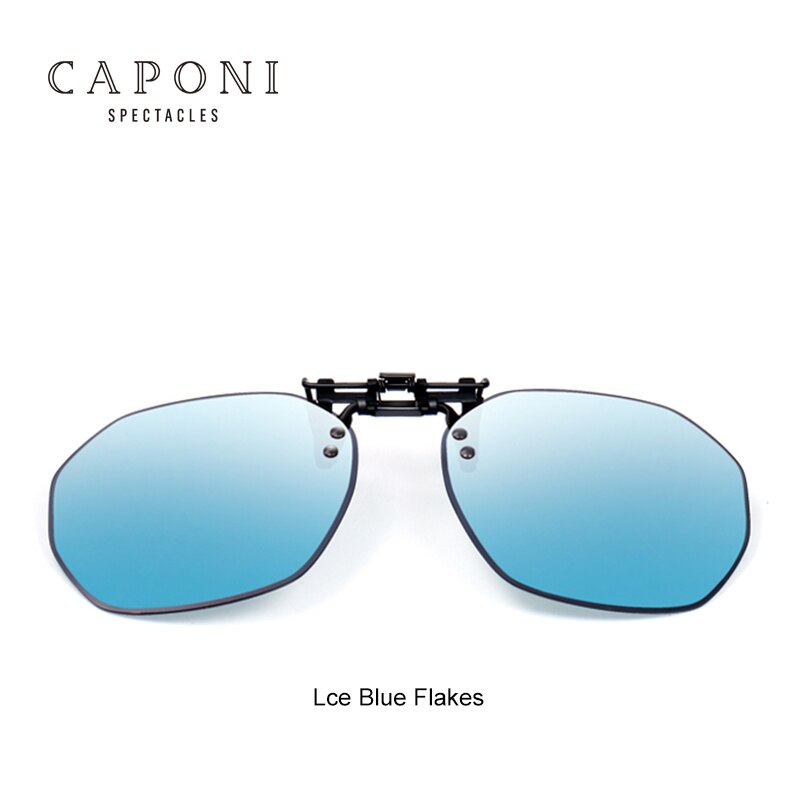 CAPONI Clip On Frame For Women Polarized Sunglasses Clip On Glasses Frame Flip Up Super Light Weight Packing Well CP3178