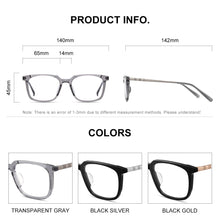 Load image into Gallery viewer, CAPONI Titanium Glasses Men Frame Optical Square Business Style Designer Eyeglasses Frames For Men Support Diopter J2001