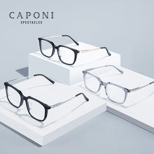 Load image into Gallery viewer, CAPONI Titanium Glasses Men Frame Optical Square Business Style Designer Eyeglasses Frames For Men Support Diopter J2001