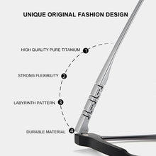 Load image into Gallery viewer, CAPONI Titanium Glasses Men Frame Optical Square Business Style Designer Eyeglasses Frames For Men Support Diopter J2001