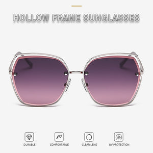 CAPONI Hollow Frame Sunglasses Gradient Color Trends Stylish Sun Glasses For Women  Design Eyewear CP31518