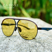 Load image into Gallery viewer, CAPONI  Designer Sunglasses Men Photochromic Driving Male Glasses Polarized Brown Men&#39;s Sun Glasses UV400 BSYS8606