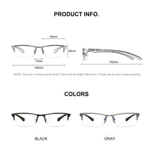 Load image into Gallery viewer, CAPONI Men Business Eyewear Square Metal Frame Glasses Soft TR-90 Arms Blue Light Blocking Computer Eyeglasses For Male JF6103
