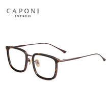 Load image into Gallery viewer, CAPONI Men Eyeglasses Classic Square Full Frame Glasses Anti Blue Light Protection Photochromic Optical Computer Glasses BF19019