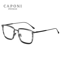 Load image into Gallery viewer, CAPONI Men Eyeglasses Classic Square Full Frame Glasses Anti Blue Light Protection Photochromic Optical Computer Glasses BF19019