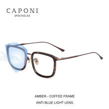 Load image into Gallery viewer, CAPONI Men Eyeglasses Classic Square Full Frame Glasses Anti Blue Light Protection Photochromic Optical Computer Glasses BF19019