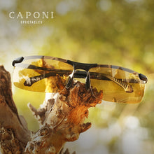 Load image into Gallery viewer, CAPONI Night Vision Sunglasses Polarized Pochromic Sun Glasses For Men Oculos Yellow Driving Glasses gafas de sol BSYS3066