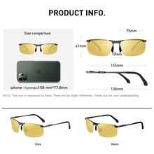 Load image into Gallery viewer, CAPONI Night Vision Sunglasses Polarized Pochromic Sun Glasses For Men Oculos Yellow Driving Glasses gafas de sol BSYS3066