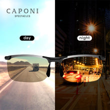 Load image into Gallery viewer, CAPONI Night Vision Sunglasses Polarized Pochromic Sun Glasses For Men Oculos Yellow Driving Glasses gafas de sol BSYS3066