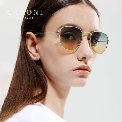 CAPONI Original Sun Glasses For Women Decorative Gradient Style Sunglasses Anti UV Ray Brand  Designer Shades BJ1081