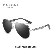 Load image into Gallery viewer, CAPONI Pilot Men Sunglasses Photochromic Polarized  Men&#39;s Sun Glasses Double Bridge Brand Design Carbon Fiber Arm Eyewear BS3110