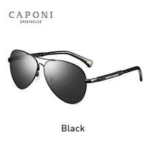 Load image into Gallery viewer, CAPONI Polarized Sun Glasses For Men Pilot Avation Classic Brand Designer Sunglasses Glass Material Black Shades For Male CP9812