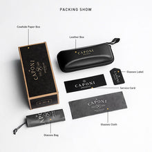 Load image into Gallery viewer, CAPONI Polarized Sun Glasses For Men Pilot Avation Classic Brand Designer Sunglasses Glass Material Black Shades For Male CP9812