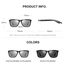 Load image into Gallery viewer, CAPONI Polarized Sunglasses Men Photochromic Clear Vision Eye Glasses 100% UV Protect Square Driving Sun Glasses For Men BS387