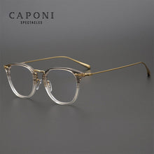 Load image into Gallery viewer, CAPONI Pure Titanium Eyeglasses For Men Vintage Design Frame Glasses Support Customized Prescription Optical Men's Glasses J5307