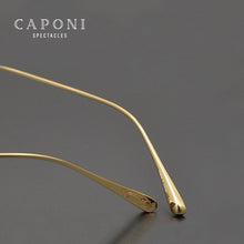 Load image into Gallery viewer, CAPONI Pure Titanium Eyeglasses For Men Vintage Design Frame Glasses Support Customized Prescription Optical Men's Glasses J5307