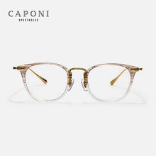 Load image into Gallery viewer, CAPONI Pure Titanium Eyeglasses For Men Vintage Design Frame Glasses Support Customized Prescription Optical Men's Glasses J5307