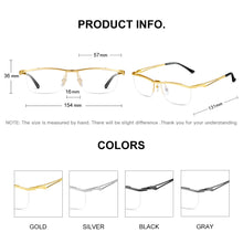 Load image into Gallery viewer, CAPONI Pure Titanium Men&#39;s Eyeglasses  Fliped Up Square Frame Glasses Blue Light Blocking Optical Glasses JF11489