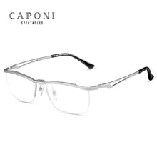 Load image into Gallery viewer, CAPONI Pure Titanium Men&#39;s Eyeglasses  Fliped Up Square Frame Glasses Blue Light Blocking Optical Glasses JF11489