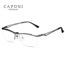 Load image into Gallery viewer, CAPONI Pure Titanium Men&#39;s Eyeglasses  Fliped Up Square Frame Glasses Blue Light Blocking Optical Glasses JF11489